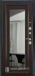 Железная входная дверь с зеркалом №72 внутренняя - фото